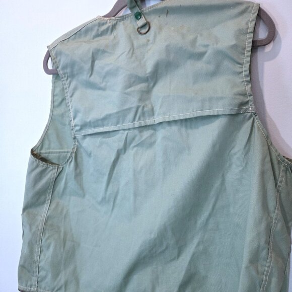 Vintage World Famous Fishing Cargo Vest Sanforized De Luxe Cotton Mens Size S - Picture 2 of 3